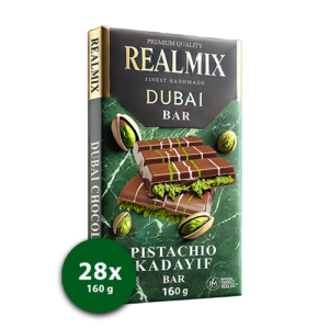 REALMIX Chocolate <br>Pistachio Kadayif Bar 28x160g