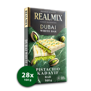 REALMIX White Chocolate <br>Pistachio Kadayif Bar 28x160g